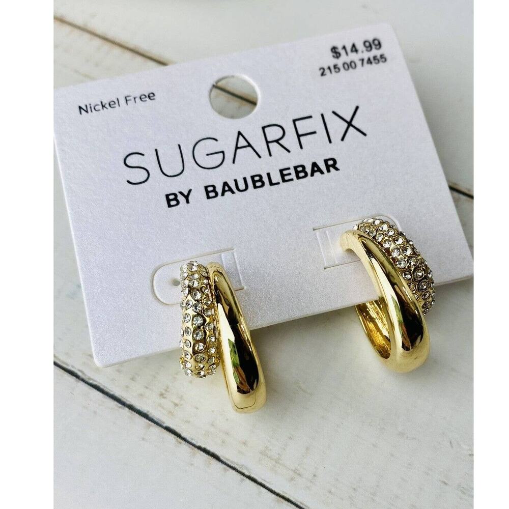 New Sugarfix by BaubleBar Doubled up Statement Earrings